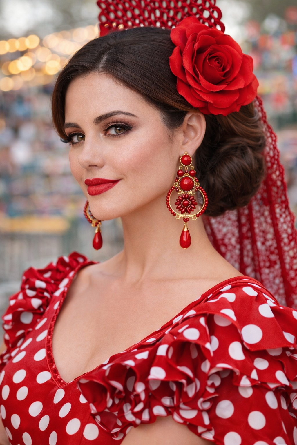Pendientes Sueño Flamenco Rojo