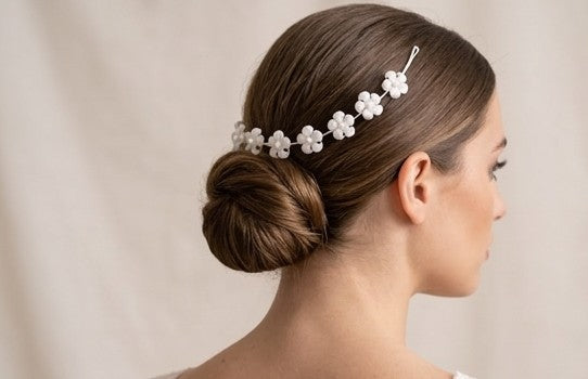 Diadema primavera blanca