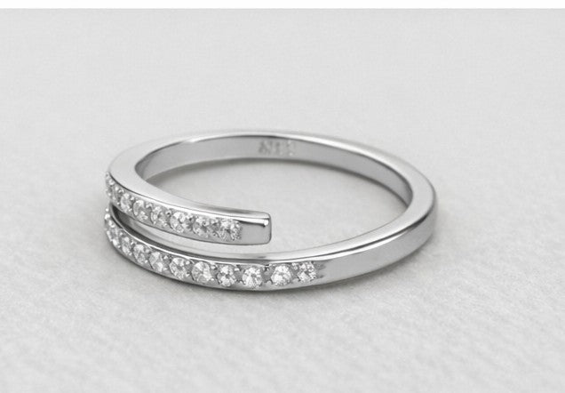 Anillo doble brillo elegance