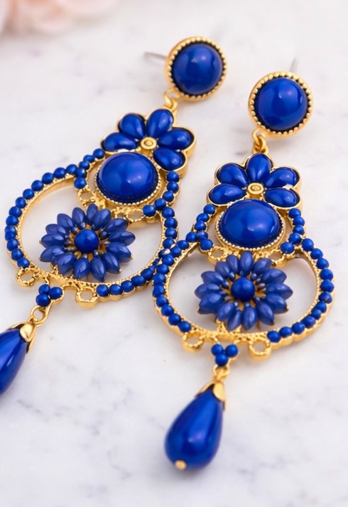 Pendientes Sueño Flamenco Azul