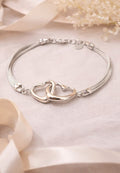 Pulsera corazones enlazados