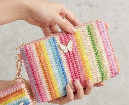 Bolso y cartera verano arcoiris mariposa