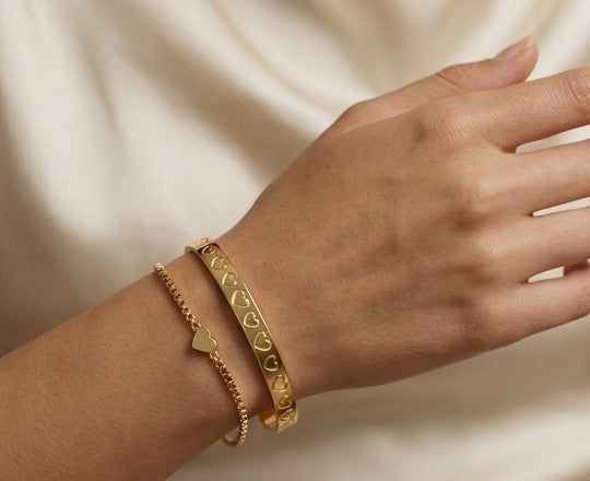 Pulsera cuff heart