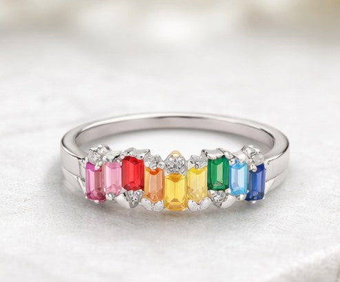 Anillo Rainbow plata