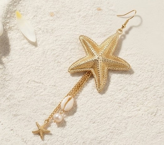 Pendientes Golden Sea stars