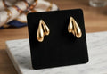 Pendientes doble gota gold
