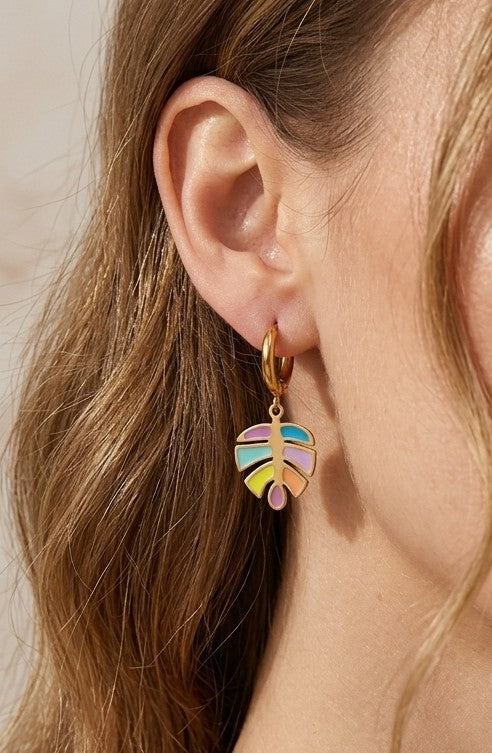 Pendientes hojas vivas