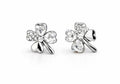 Pendientes trébol cristal