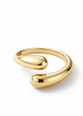 Anillo gota dorada