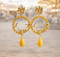 Pendientes Amanecer Flamenco Amarillo
