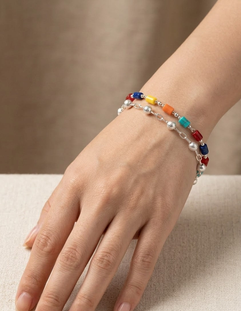 Pulsera Rainbow Silver