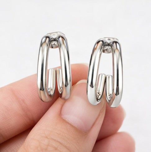 Pendientes doble hoop