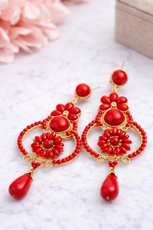 Pendientes Sueño Flamenco Rojo
