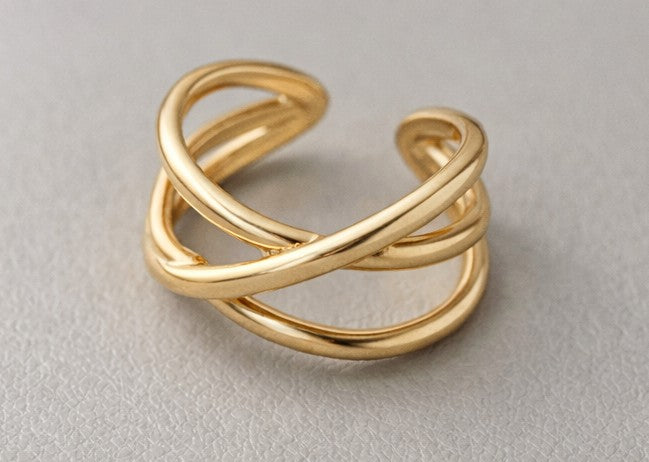 Anillo Cross trend gold