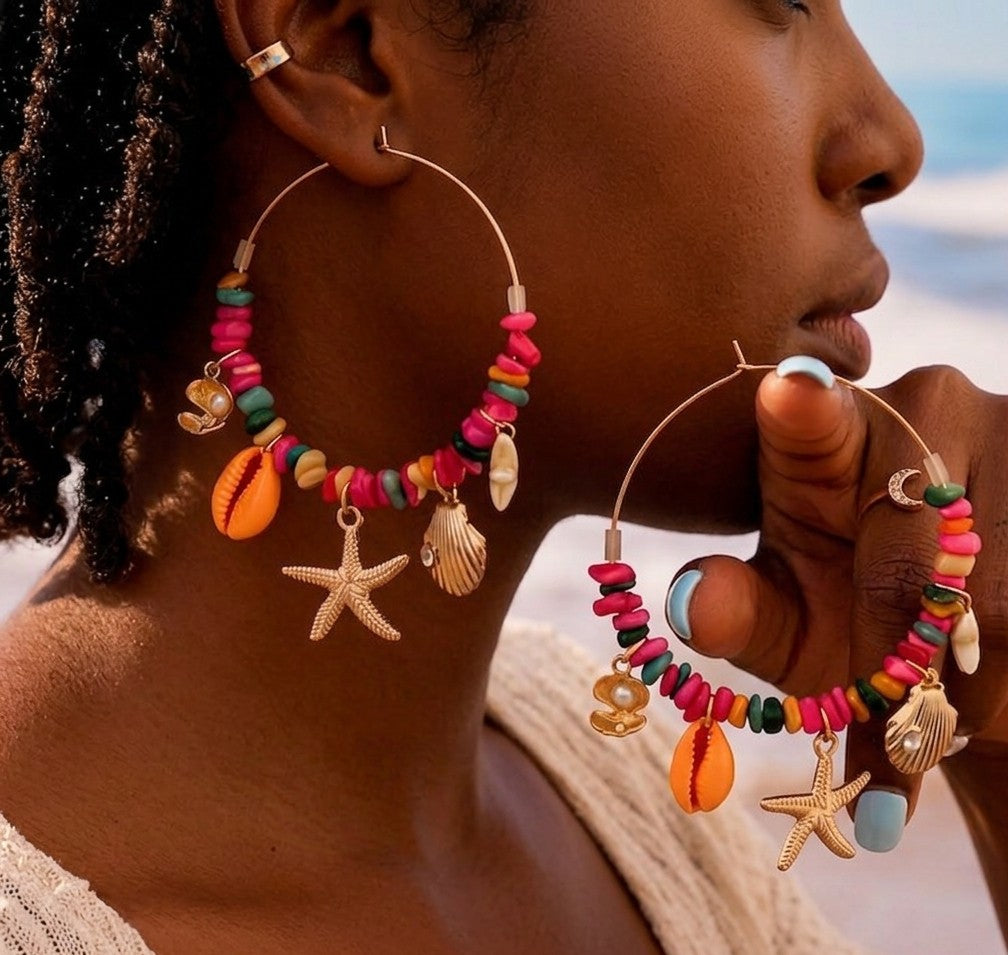 Pendientes aros paraíso tropical