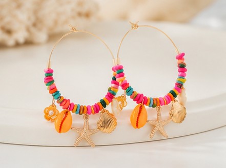 Pendientes aros paraíso tropical
