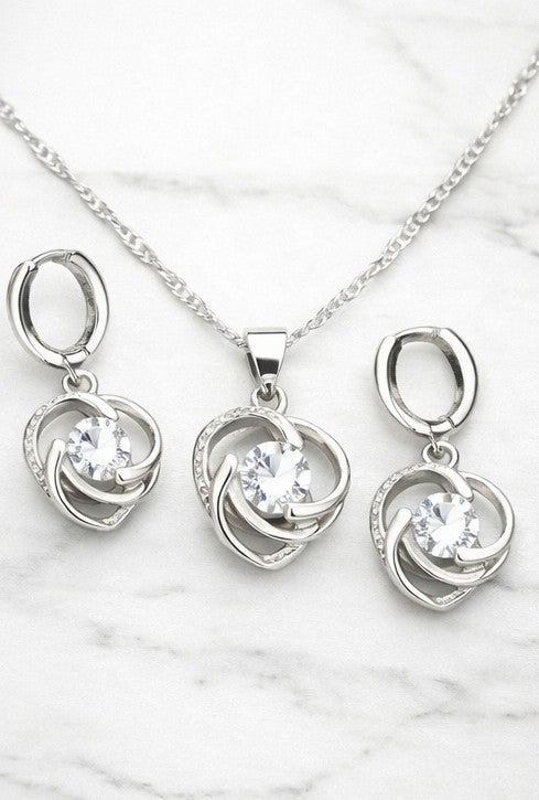 Set sweet heart silver