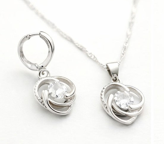 Set sweet heart silver