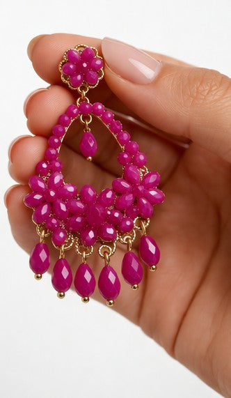 Pendientes Noche flamenca Rosa
