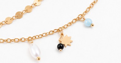 Collar doble constelación gold