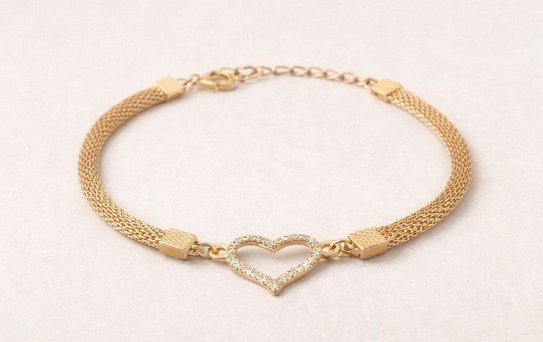 Pulsera corazón glam