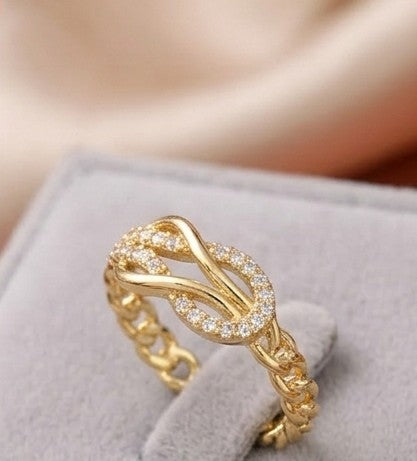 Anillo infinito shine gold