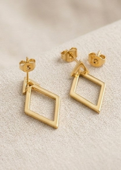Pendientes Rombos 2 niveles