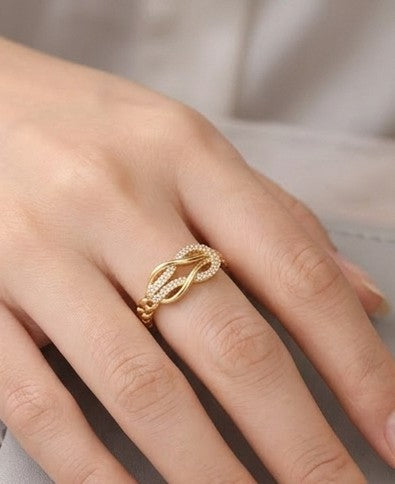 Anillo infinito shine gold