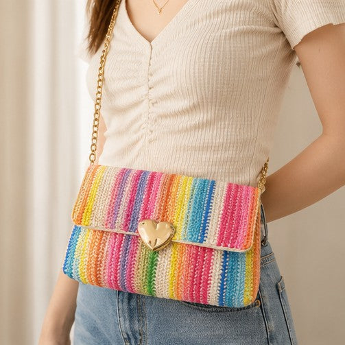Bolso arcoiris corazón
