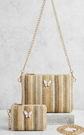 Bolso y cartera  verano tierra mariposa
