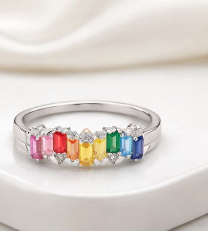 Anillo Rainbow plata