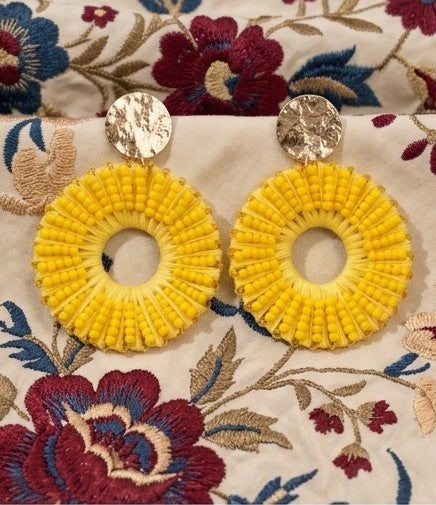 Pendientes Alegría amarilla