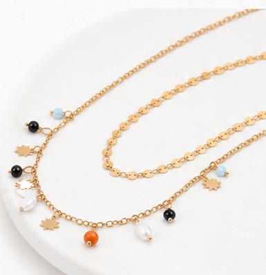 Collar doble constelación gold