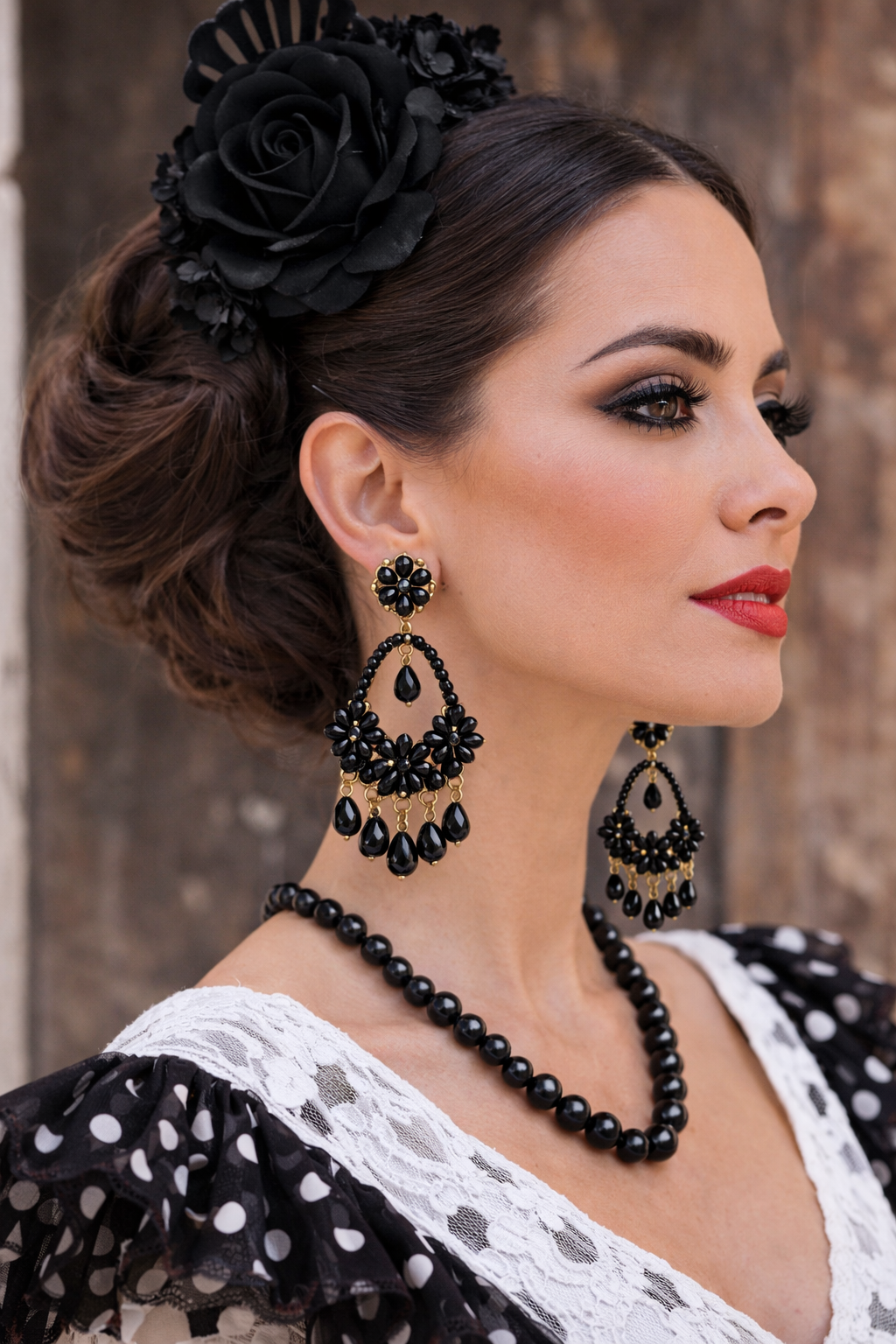 Pendientes Noche flamenca Negros
