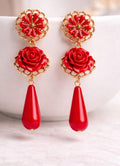 Pendientes Lágrima Andaluza Roja