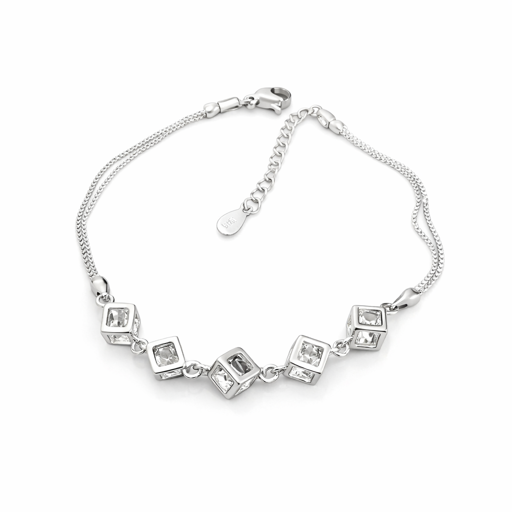 Pulsera cubic shine Silver
