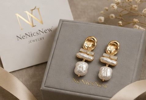 Pendientes elegancia perlas nacaradas