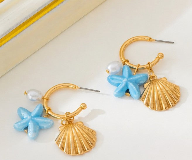 Pendientes brisa azul