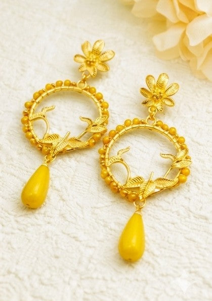 Pendientes Amanecer Flamenco Amarillo