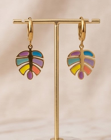 Pendientes hojas vivas