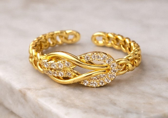 Anillo infinito shine gold