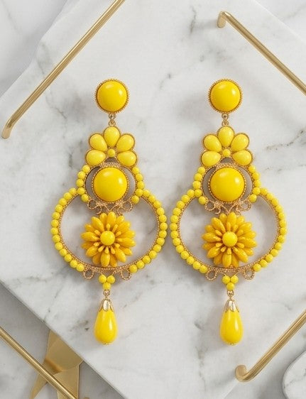 Pendientes Sueño Flamenco Amarillo