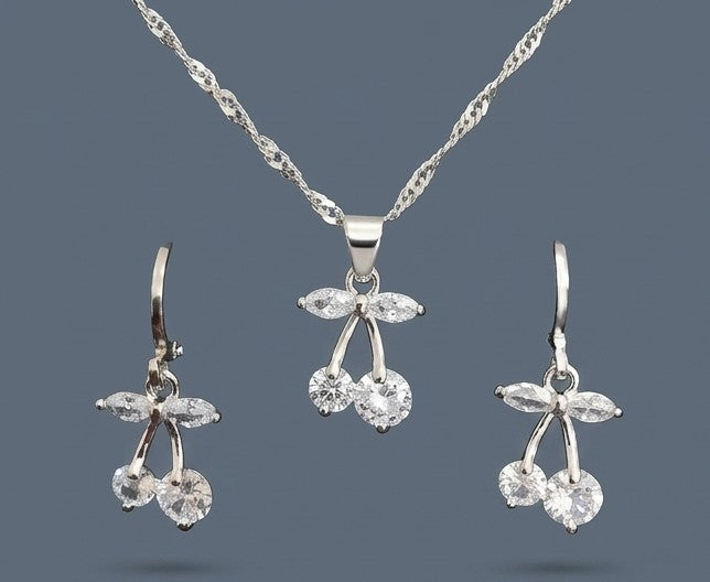 Set cherry diamante