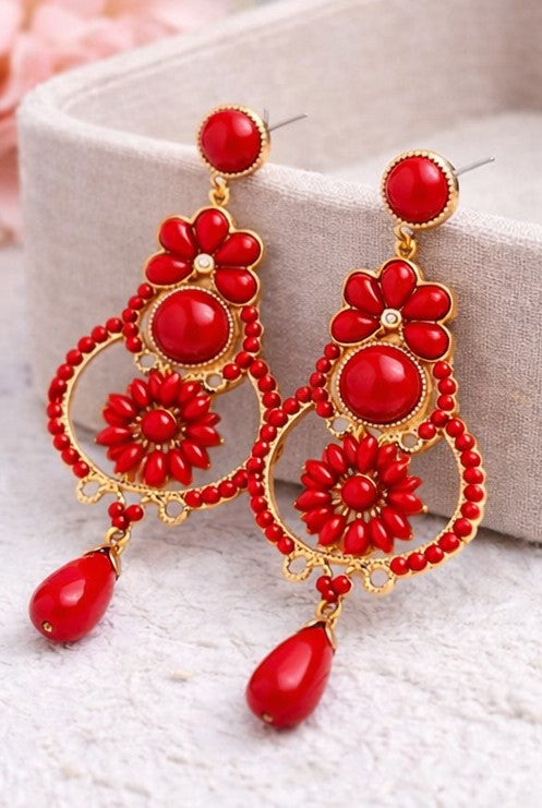 Pendientes Sueño Flamenco Rojo
