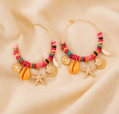 Pendientes aros paraíso tropical