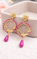 Pendientes Amanecer Flamenco Fucsia