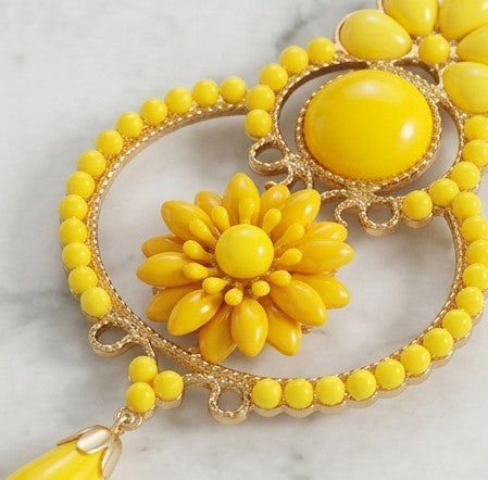 Pendientes Sueño Flamenco Amarillo