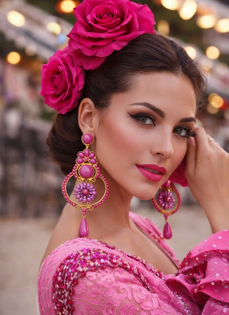 Pendientes Sueño Flamenco Rosa