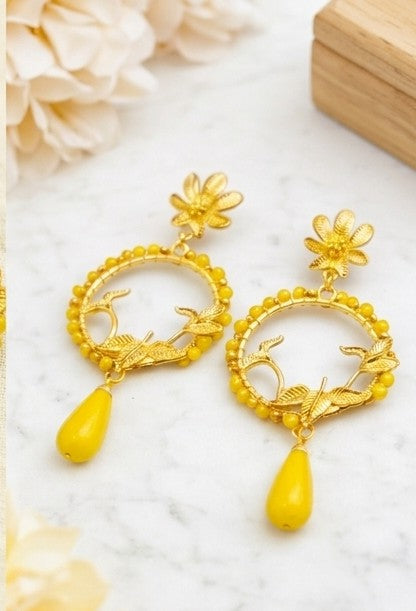 Pendientes Amanecer Flamenco Amarillo