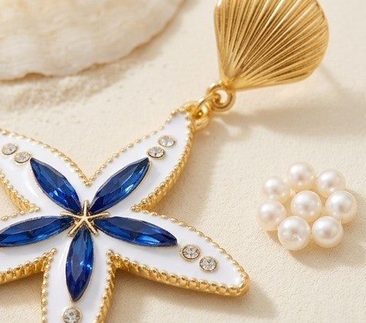Pendientes estrella blue ocean
